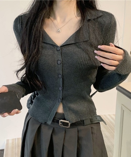 shoppinggo(ショッピングゴー)の「ニットトップス セーター(ニット/セーター・レディース・グレー/ブラック/ベージュ/カーキブラウン・FREE)」の15枚目の写真