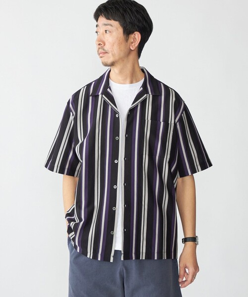 SHIPS(シップス)の「SHIPS: ハニカム ストライプ ショートスリーブ オープンカラー シャツ(シャツ/ブラウス・メンズ・グリーン/ブラック/ベージュ・SMALL/MEDIUM/LARGE/X-LARGE)」の10枚目の写真