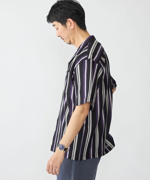 SHIPS(シップス)の「SHIPS: ハニカム ストライプ ショートスリーブ オープンカラー シャツ(シャツ/ブラウス・メンズ・グリーン/ブラック/ベージュ・SMALL/MEDIUM/LARGE/X-LARGE)」の11枚目の写真