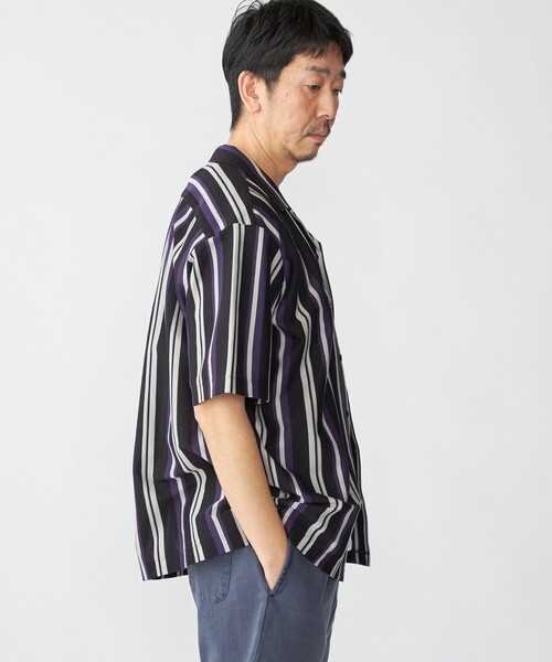 SHIPS(シップス)の「SHIPS: ハニカム ストライプ ショートスリーブ オープンカラー シャツ(シャツ/ブラウス・メンズ・グリーン/ブラック/ベージュ・SMALL/MEDIUM/LARGE/X-LARGE)」の13枚目の写真