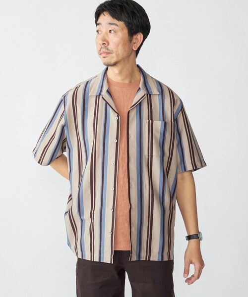 SHIPS(シップス)の「SHIPS: ハニカム ストライプ ショートスリーブ オープンカラー シャツ(シャツ/ブラウス・メンズ・グリーン/ブラック/ベージュ・SMALL/MEDIUM/LARGE/X-LARGE)」の15枚目の写真