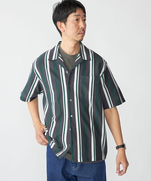 SHIPS(シップス)の「SHIPS: ハニカム ストライプ ショートスリーブ オープンカラー シャツ(シャツ/ブラウス・メンズ・グリーン/ブラック/ベージュ・SMALL/MEDIUM/LARGE/X-LARGE)」の17枚目の写真