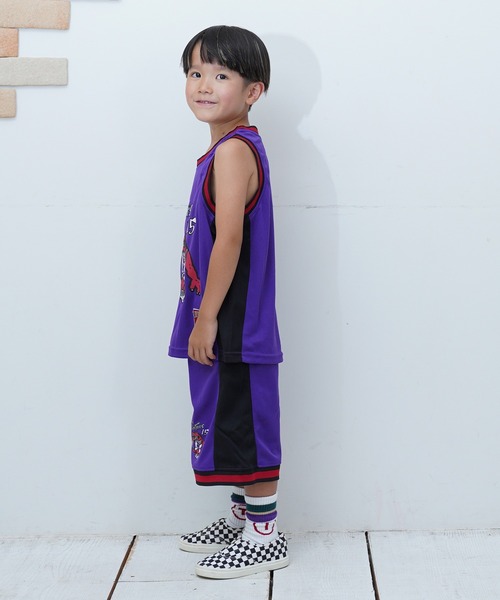 MARKEY'S（マーキーズ）の「バスケゲームシャツ/セットアップ可能（セットアップ・キッズ・マスタード/パープル/グリーン・150/140/130/120/110/100/95/90/80）」の10枚目の写真