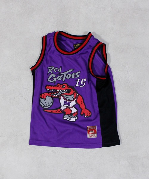 MARKEY'S（マーキーズ）の「バスケゲームシャツ/セットアップ可能（セットアップ・キッズ・マスタード/パープル/グリーン・150/140/130/120/110/100/95/90/80）」の4枚目の写真