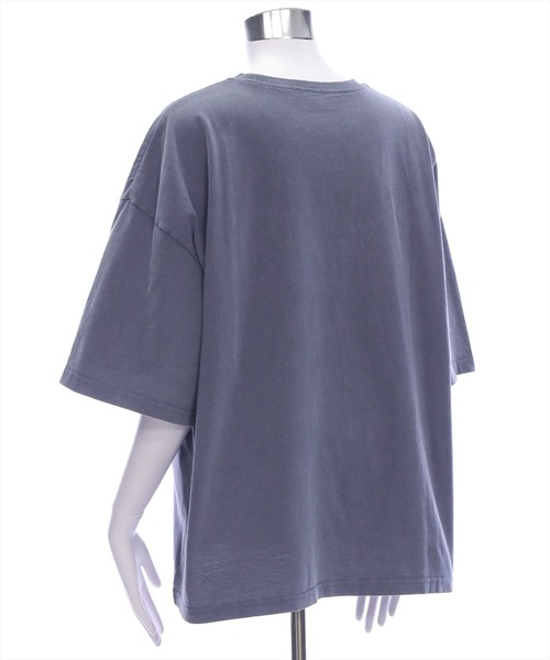 clear（クリア）の「オーバーサイズケミカル加工ロゴTシャツ[着回し力抜群 大人 カジュアル]（Tシャツ/カットソー・レディース・ピンク/ネイビー/チャコールグレー・F）」の12枚目の写真