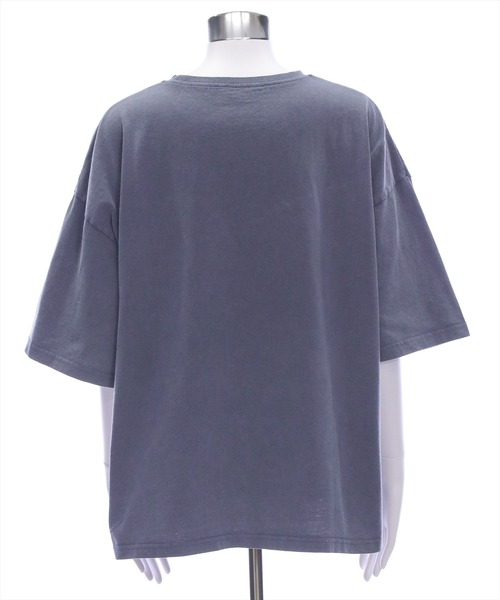 clear（クリア）の「オーバーサイズケミカル加工ロゴTシャツ[着回し力抜群 大人 カジュアル]（Tシャツ/カットソー・レディース・ピンク/ネイビー/チャコールグレー・F）」の11枚目の写真