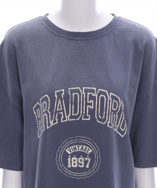 clear（クリア）の「オーバーサイズケミカル加工ロゴTシャツ[着回し力抜群 大人 カジュアル]（Tシャツ/カットソー・レディース・ピンク/ネイビー/チャコールグレー・F）」の10枚目の写真