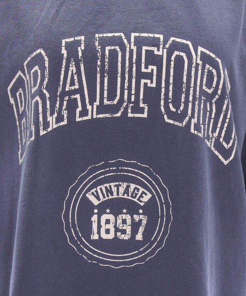 clear（クリア）の「オーバーサイズケミカル加工ロゴTシャツ[着回し力抜群 大人 カジュアル]（Tシャツ/カットソー・レディース・ピンク/ネイビー/チャコールグレー・F）」の9枚目の写真