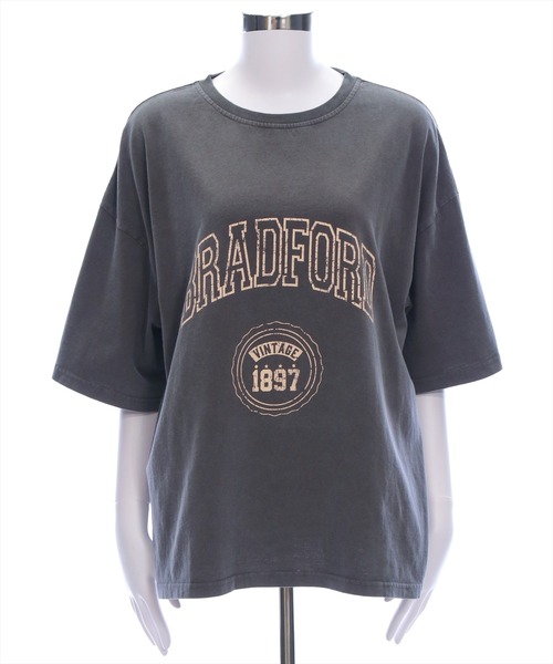 clear（クリア）の「オーバーサイズケミカル加工ロゴTシャツ[着回し力抜群 大人 カジュアル]（Tシャツ/カットソー・レディース・ピンク/ネイビー/チャコールグレー・F）」の19枚目の写真