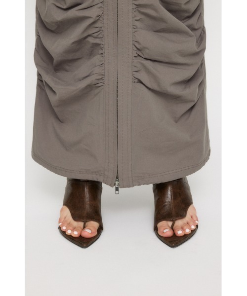 LAGUA GEM（ラグアジェム）の「COTTON SHIRRING ロングスカート（スカート・レディース・ブラック/チャコールグレー/ブルー・MEDIUM/SMALL/X-SMALL）」の5枚目の写真