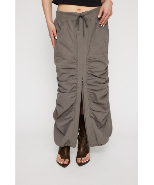 LAGUA GEM（ラグアジェム）の「COTTON SHIRRING ロングスカート（スカート・レディース・ブラック/チャコールグレー/ブルー・MEDIUM/SMALL/X-SMALL）」の14枚目の写真