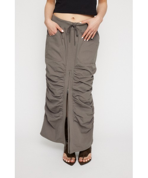 LAGUA GEM（ラグアジェム）の「COTTON SHIRRING ロングスカート（スカート・レディース・ブラック/チャコールグレー/ブルー・MEDIUM/SMALL/X-SMALL）」の12枚目の写真