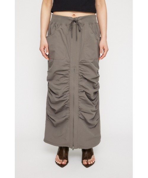 LAGUA GEM（ラグアジェム）の「COTTON SHIRRING ロングスカート（スカート・レディース・ブラック/チャコールグレー/ブルー・MEDIUM/SMALL/X-SMALL）」の11枚目の写真