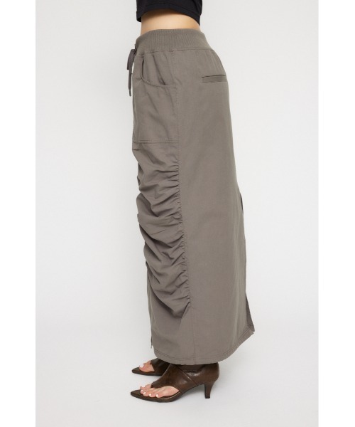 LAGUA GEM（ラグアジェム）の「COTTON SHIRRING ロングスカート（スカート・レディース・ブラック/チャコールグレー/ブルー・MEDIUM/SMALL/X-SMALL）」の10枚目の写真