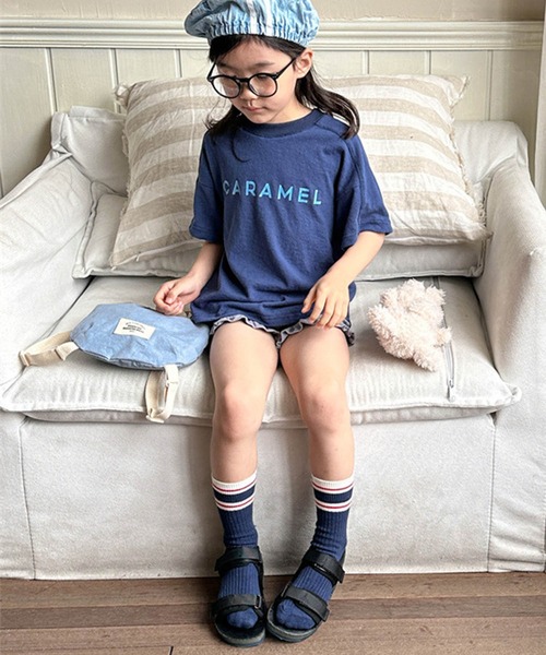 aimoha(アイモハ)の「【aimoha-KIDS-】ロゴプリントコットンTシャツ (SS)(Tシャツ/カットソー・キッズ・ダークグレー/ネイビー・90/100/110/120/80/130)」の8枚目の写真
