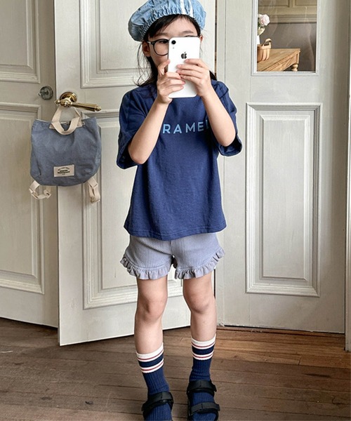 aimoha(アイモハ)の「【aimoha-KIDS-】ロゴプリントコットンTシャツ (SS)(Tシャツ/カットソー・キッズ・ダークグレー/ネイビー・90/100/110/120/80/130)」の9枚目の写真