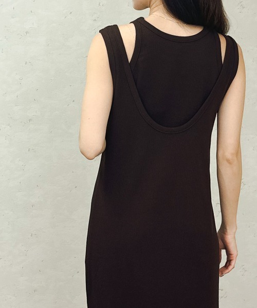 Per sist ence（パーシエンス）の「カットリブマルチWAYセットワンピース（ワンピース・レディース・チャコールグレー/ブラック/ブラウン・ONE SIZE）」の5枚目の写真