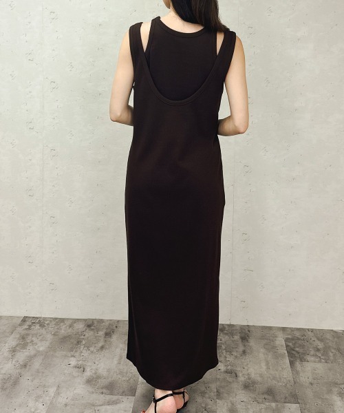 Per sist ence（パーシエンス）の「カットリブマルチWAYセットワンピース（ワンピース・レディース・チャコールグレー/ブラック/ブラウン・ONE SIZE）」の6枚目の写真