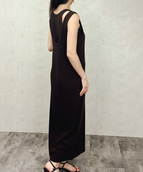 Per sist ence（パーシエンス）の「カットリブマルチWAYセットワンピース（ワンピース・レディース・チャコールグレー/ブラック/ブラウン・ONE SIZE）」の7枚目の写真