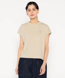 WOMEN'S COTTON JERSEY DOLMAN SHORT T-SHIRT PLAIN