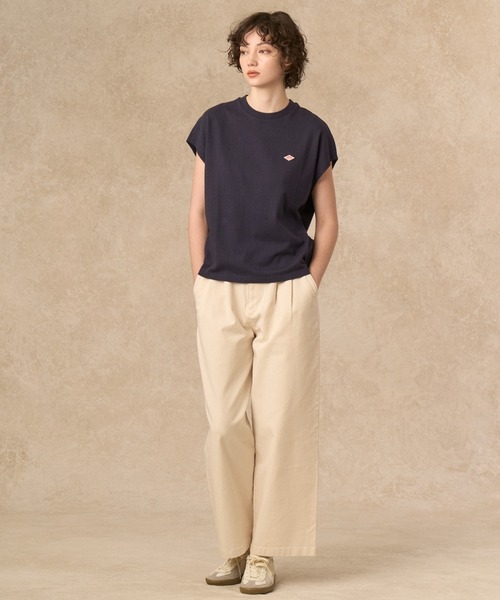 DANTON(ダントン)の「WOMEN'S COTTON JERSEY DOLMAN SHORT T-SHIRT PLAIN(Tシャツ/カットソー・レディース・ホワイト/ピンク/グレイッシュベージュ/ブラック/ダークグレー/ネイビー/イエロー・S/M)」の16枚目の写真