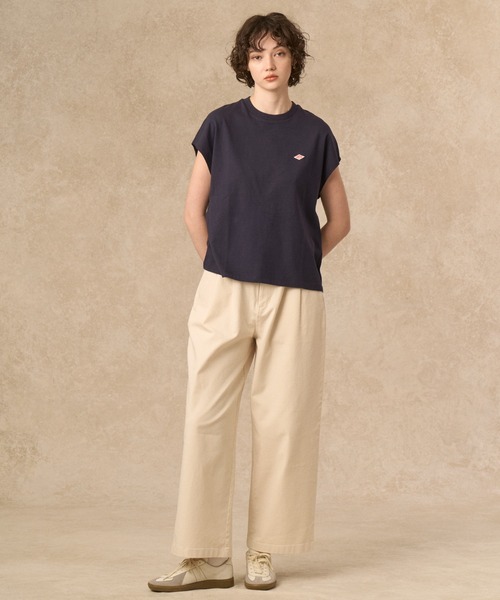 DANTON(ダントン)の「WOMEN'S COTTON JERSEY DOLMAN SHORT T-SHIRT PLAIN(Tシャツ/カットソー・レディース・ホワイト/ピンク/グレイッシュベージュ/ブラック/ダークグレー/ネイビー/イエロー・S/M)」の17枚目の写真
