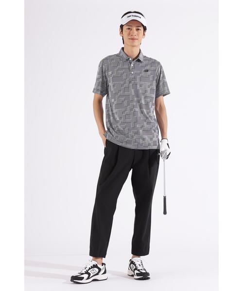 セール】【new balance golf】ジオメトリ柄 半袖 カラーシャツ