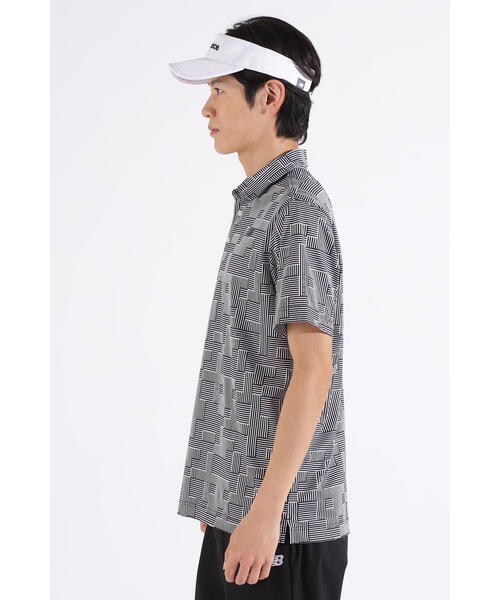 new balance golf オープンシャツ　ブラック　総柄 未使用品 レディース ニューバランスゴルフ New Balance golf