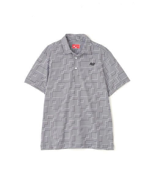 セール】【new balance golf】ジオメトリ柄 半袖 カラーシャツ