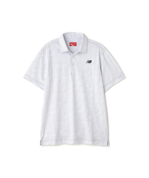 セール】【new balance golf】ジオメトリ柄 半袖 カラーシャツ