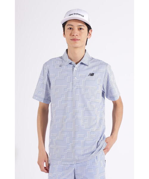 【新品】直営店舗限定シャツNew Balance Golf ⭐︎週末限定価格 セール】【new balance golf】ジオメトリ柄 半袖 カラーシャツ