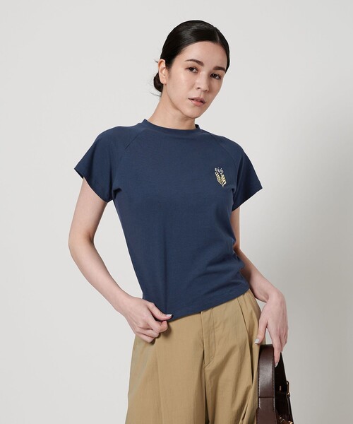 tシャツ エンブロイダリーコンビジャージ カットソー レディース Ungrid tシャツ 「UNISEX/ユニセックス」エンブロイダリー
