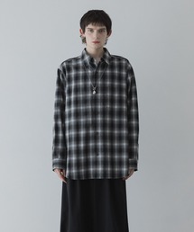 remer([)loose basic oversize shirt - ombre check / [Yx[VbNI[o[TCYVc - Iu`FbN(Vc/uEX)