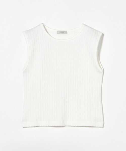 green label relaxing(グリーンレーベルリラクシング)の「アイレット リブ クロップド ノースリーブ Tシャツ(Tシャツ/カットソー・レディース・オフホワイト/ブラック/レッド・FREE)」の21枚目の写真