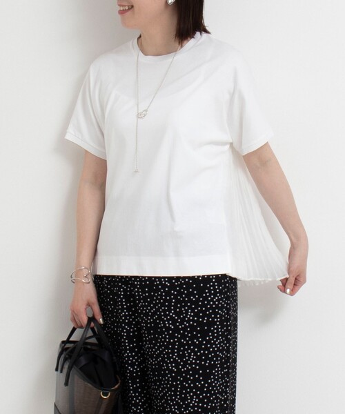 tシャツ バックプリーツフレンチプルオーバーカットソー レディース バックプリーツフレンチプルオーバーカットソー（Tシャツ