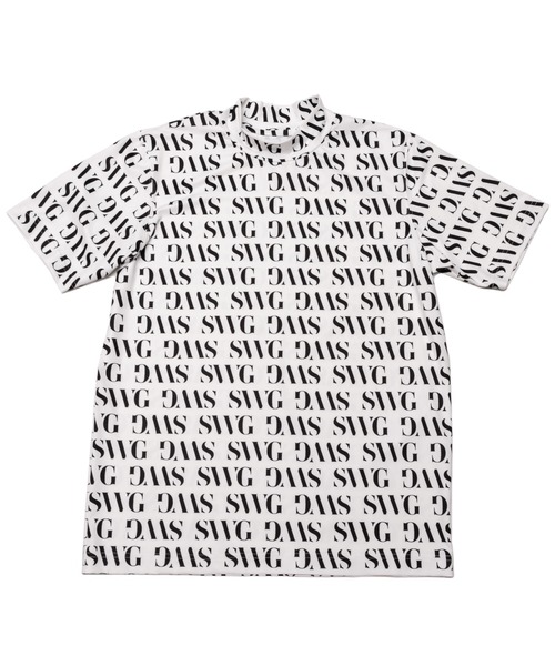 SWINGGGR(スウィンガー)の「SWINGGGR/スウィンガー/SWG PATTEN MOCKNECK(Tシャツ/カットソー・メンズ・ホワイト/ブラック・2/3/4)」の1枚目の写真