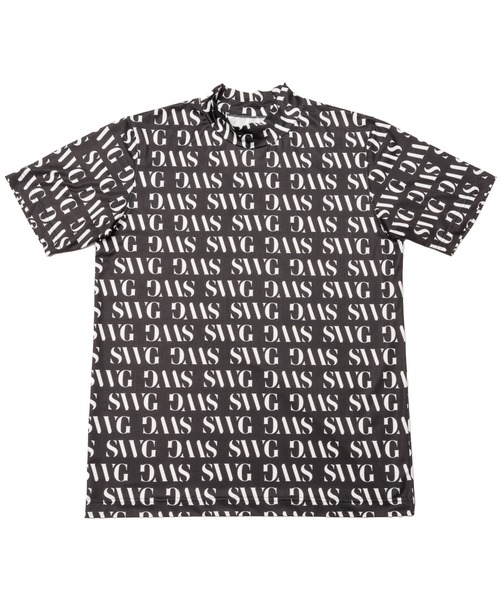 SWINGGGR(スウィンガー)の「SWINGGGR/スウィンガー/SWG PATTEN MOCKNECK(Tシャツ/カットソー・メンズ・ホワイト/ブラック・2/3/4)」の2枚目の写真
