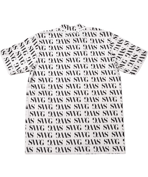 SWINGGGR(スウィンガー)の「SWINGGGR/スウィンガー/SWG PATTEN MOCKNECK(Tシャツ/カットソー・メンズ・ホワイト/ブラック・2/3/4)」の3枚目の写真