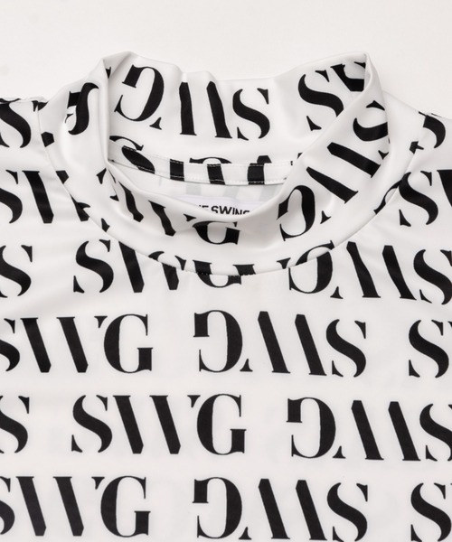 SWINGGGR(スウィンガー)の「SWINGGGR/スウィンガー/SWG PATTEN MOCKNECK(Tシャツ/カットソー・メンズ・ホワイト/ブラック・2/3/4)」の4枚目の写真