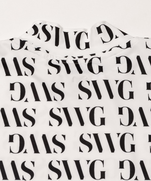 SWINGGGR(スウィンガー)の「SWINGGGR/スウィンガー/SWG PATTEN MOCKNECK(Tシャツ/カットソー・メンズ・ホワイト/ブラック・2/3/4)」の5枚目の写真