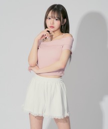 ALLuRing ChaRm（アリュリングチャーム）の「Cami Shoulder Feminine Tops / キャミショルダーフェミニントップス（Tシャツ/カットソー）」