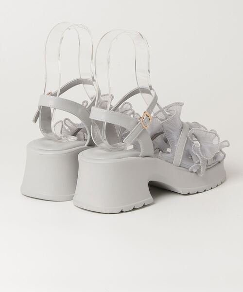 ASTORIA ODIER（アストリアオディール）の「シアークロスフリル厚底サンダル（サンダル・レディース・アイボリー/ブラック/ライトグレー・MEDIUM/LARGE/SMALL）」の18枚目の写真