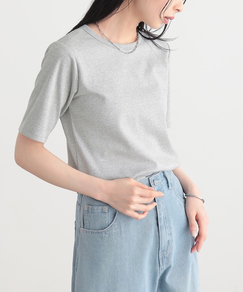 for/c(フォーシー)の「ラメ半袖Tシャツ【サスティナブル】(Tシャツ/カットソー・レディース・ライトベージュ/ブラック/ライトグレー・L/M)」の16枚目の写真