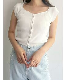 MERCURYDUO | フロントホックリブニット(ニット/セーター)