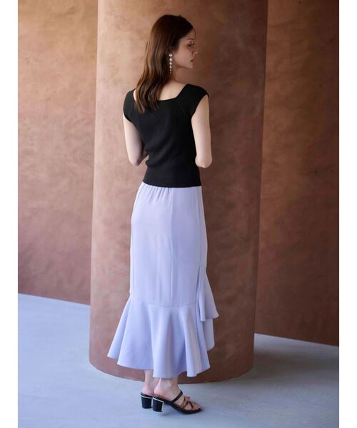 MERCURYDUO（マーキュリーデュオ）の「フロントホックリブニット（ニット/セーター・レディース・ブラウン/ブラック/オフホワイト/ブルー・FREE）」の8枚目の写真