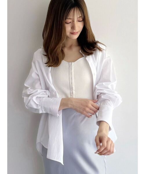 MERCURYDUO（マーキュリーデュオ）の「フロントホックリブニット（ニット/セーター・レディース・ブラウン/ブラック/オフホワイト/ブルー・FREE）」の22枚目の写真