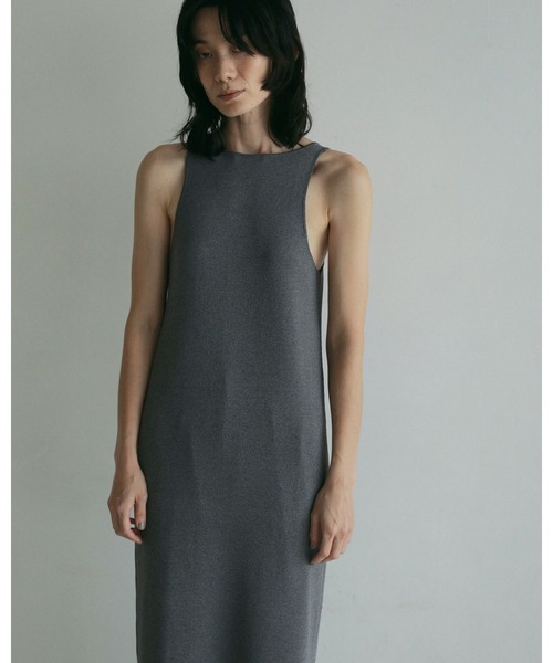 anuke（アンヌーク）の「Americansleeve Knit Onepiece（ワンピース・レディース・グレー/ブラック・36inch/38inch）」の4枚目の写真