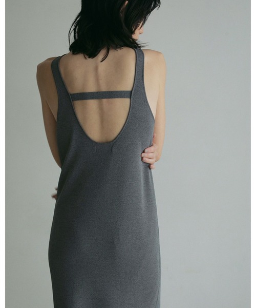 anuke（アンヌーク）の「Americansleeve Knit Onepiece（ワンピース・レディース・グレー/ブラック・36inch/38inch）」の5枚目の写真