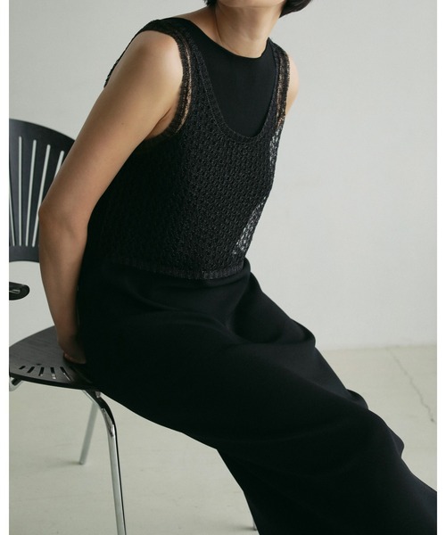 anuke（アンヌーク）の「Americansleeve Knit Onepiece（ワンピース・レディース・グレー/ブラック・36inch/38inch）」の7枚目の写真