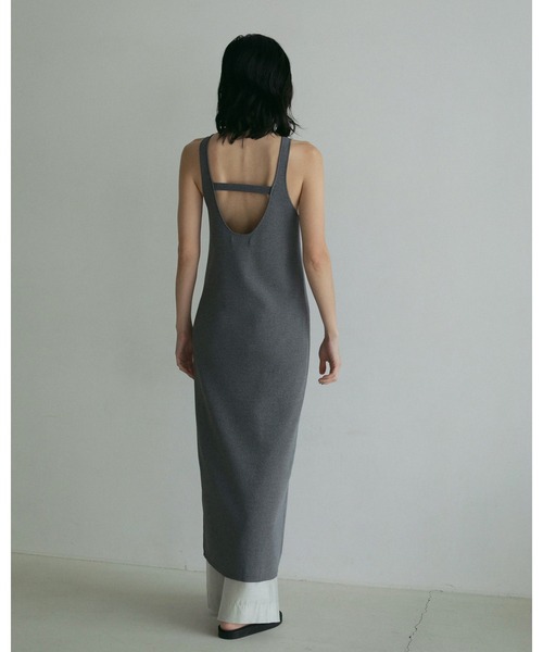 anuke（アンヌーク）の「Americansleeve Knit Onepiece（ワンピース・レディース・グレー/ブラック・36inch/38inch）」の3枚目の写真
